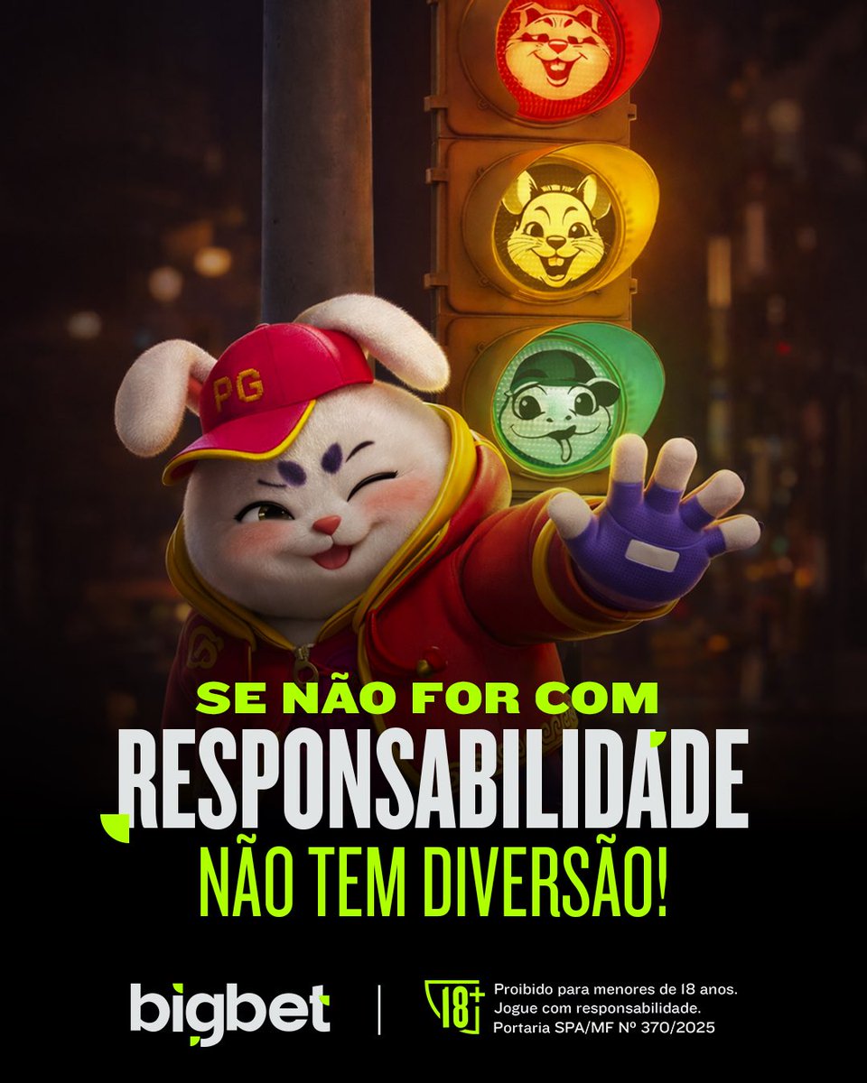 Se não for com responsabilidade, não tem diversão. 🎮🚦

Na BigBet, o jogo certo é aquele feito com consciência, limites e controle. 

Curta a experiência, respeite seus sinais e jogue de forma responsável. 💚

🔗 big.bet.br