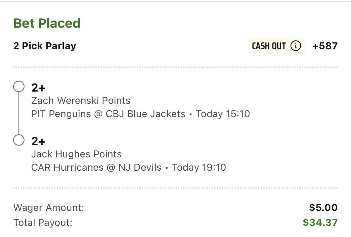 PicksbyZ_'s tweet photo. Runnin it back with Jack and Zach 💪

1’s (-112) 🏒
2’s (+587) 🏒
3’s (+3800) 🏒

Stars shine bright on Sundays 🙌 https://t.co/LOXkrQWc1f