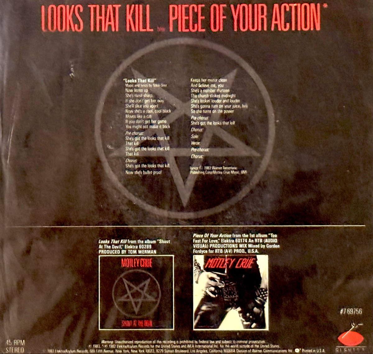 realSamGoodie's tweet image. ⏳ #OnThisDay
🎧 Mötley Crüe – Looks That Kill ⚡️
📅 January 4, 1984 (42 years)

A defining Crüe single — heavy riffs, gang-vocals, leather, and flames. Pure early-’80s Sunset Strip energy.

#MotleyCrue @MotleyCrue #LooksThatKill #Music #MusicCollection #Vinyl #VinylCollection