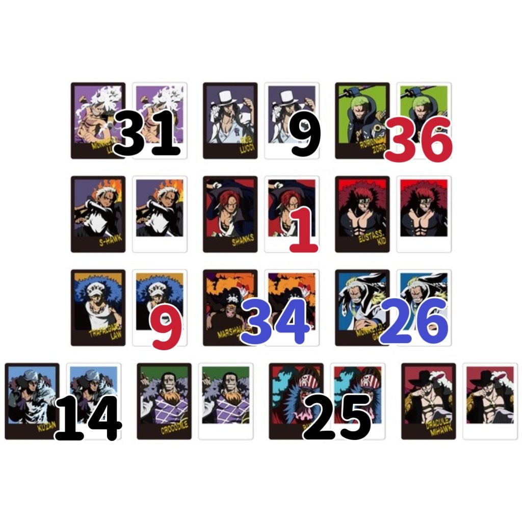 ロー　インスタントフォト風シートコレクション　ONE PIECE クロスストア 譲渡】 ワンピース クロスストア インスタントフォト風シート