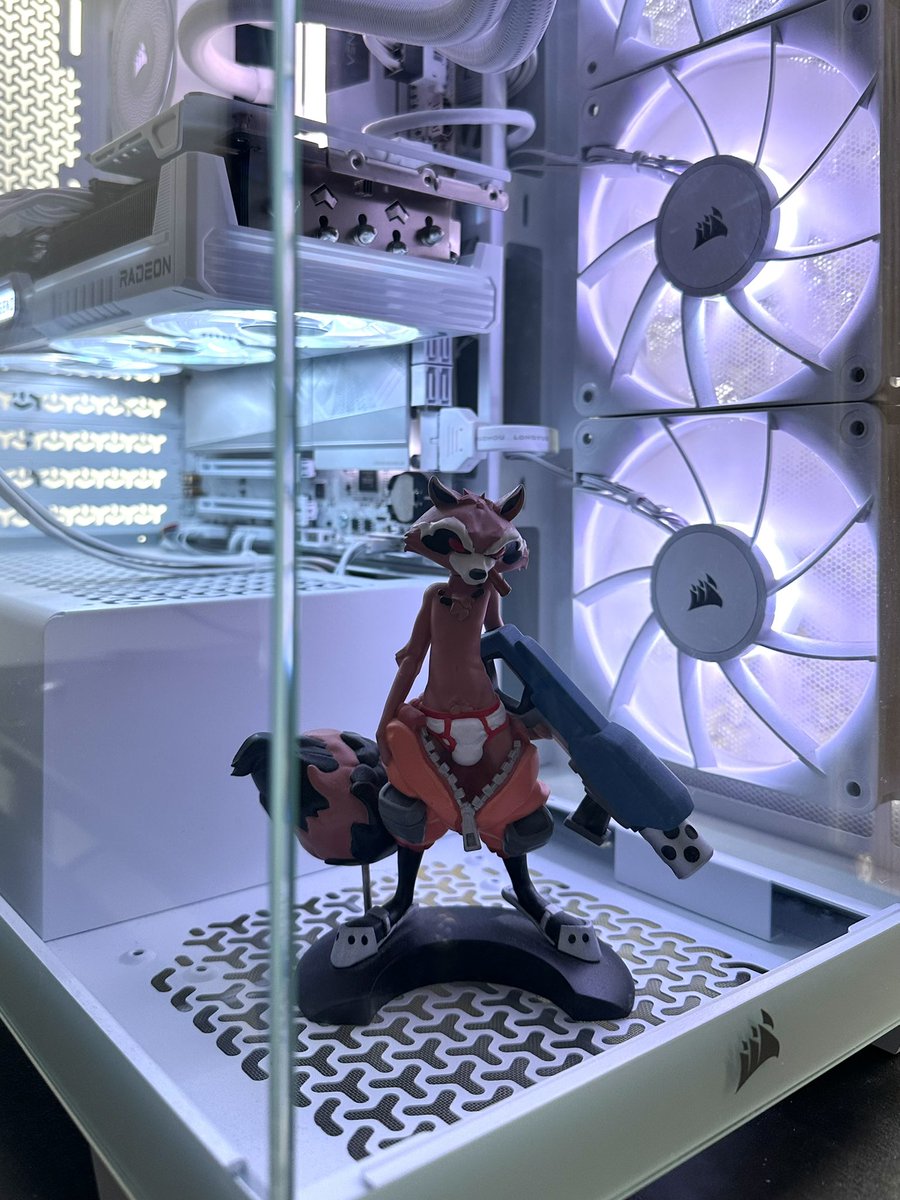 hereforrocket's tweet image. raccoons in your gaming PC? it’s more likely than you think. 

@MindKog