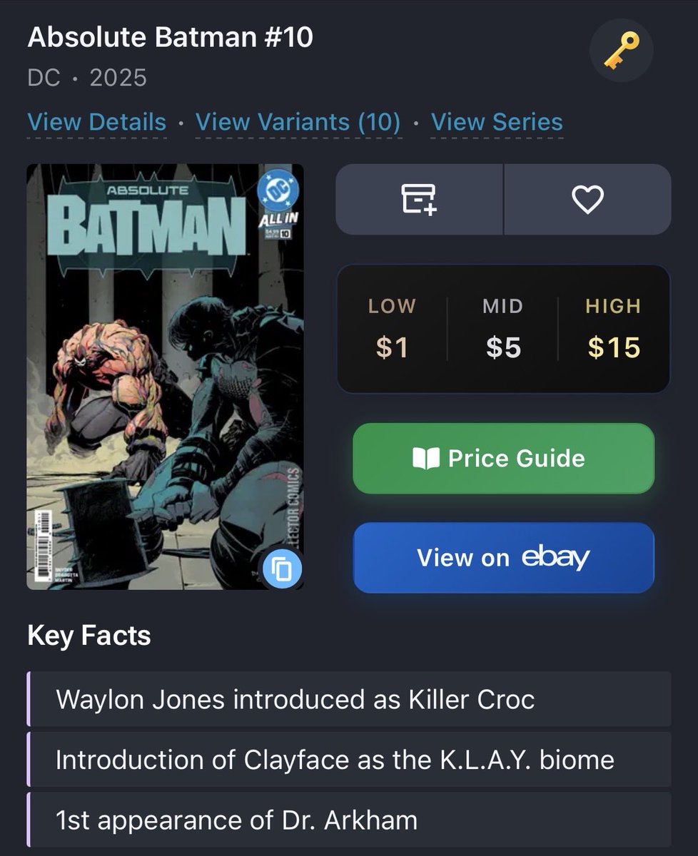 Key Collector Comics App tweet media