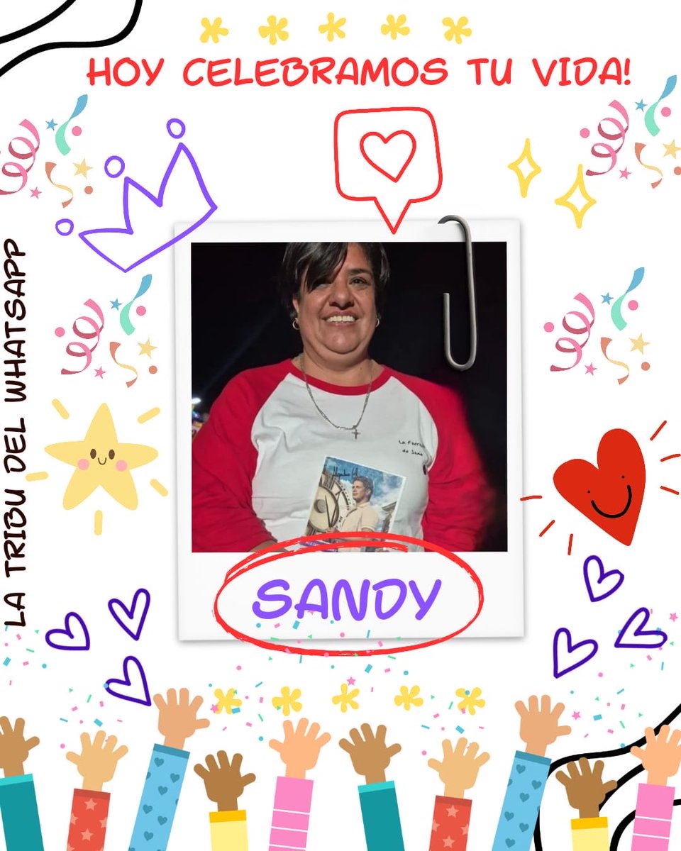 Felicidades por este año más de vida y los nuevos retos que te esperan
Queremos que sepas que siempre puedes contar con #LaTribuDelWhatsapp y que celebramos cada uno de tus cumpleaños
Esperamos que <a href="/AlejandroSanz/">Alejandro Sanz</a> se una a la fiesta 🥳

#FelizCumpleSandy

Te Queremos <a href="/sandy98sanz/">sandy*Sanz♠</a>
