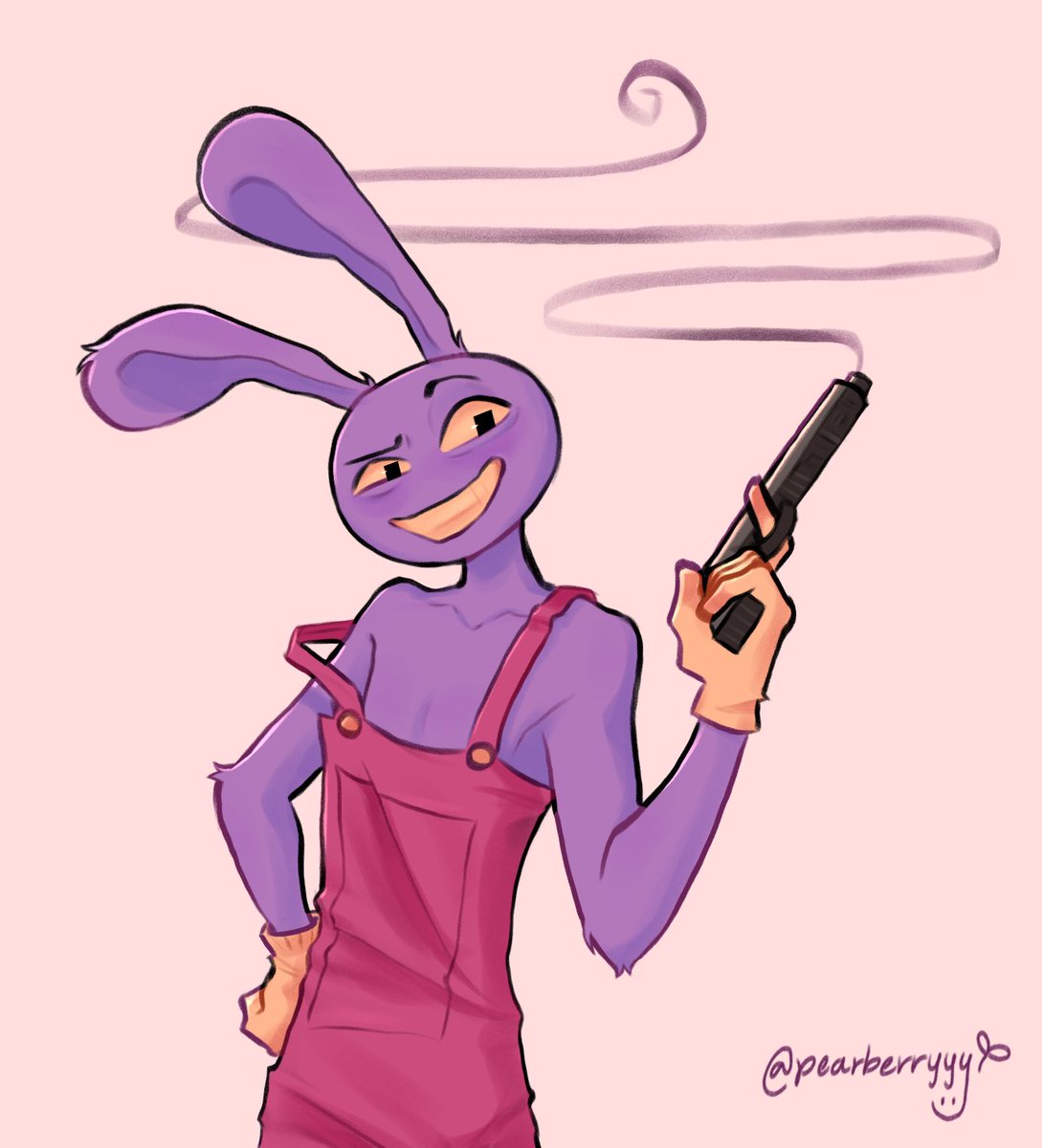 pearberryyy's tweet photo. Bunny with a firearm! 💜💛💥

#TheAmazingDigitalCircus #TADC #tadcfanart #jax #jaxTADC https://t.co/kTlDhL4Yos
