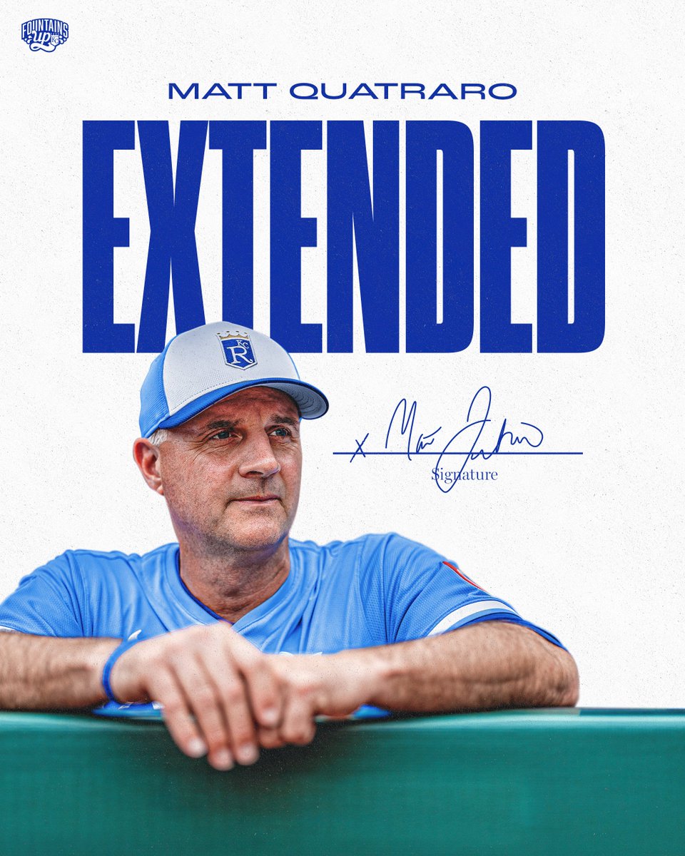 Royals's tweet image. We have agreed to a three-year contract extension with Manager Matt Quatraro!

The extension will begin in 2027, with a club option for the 2030 season.
