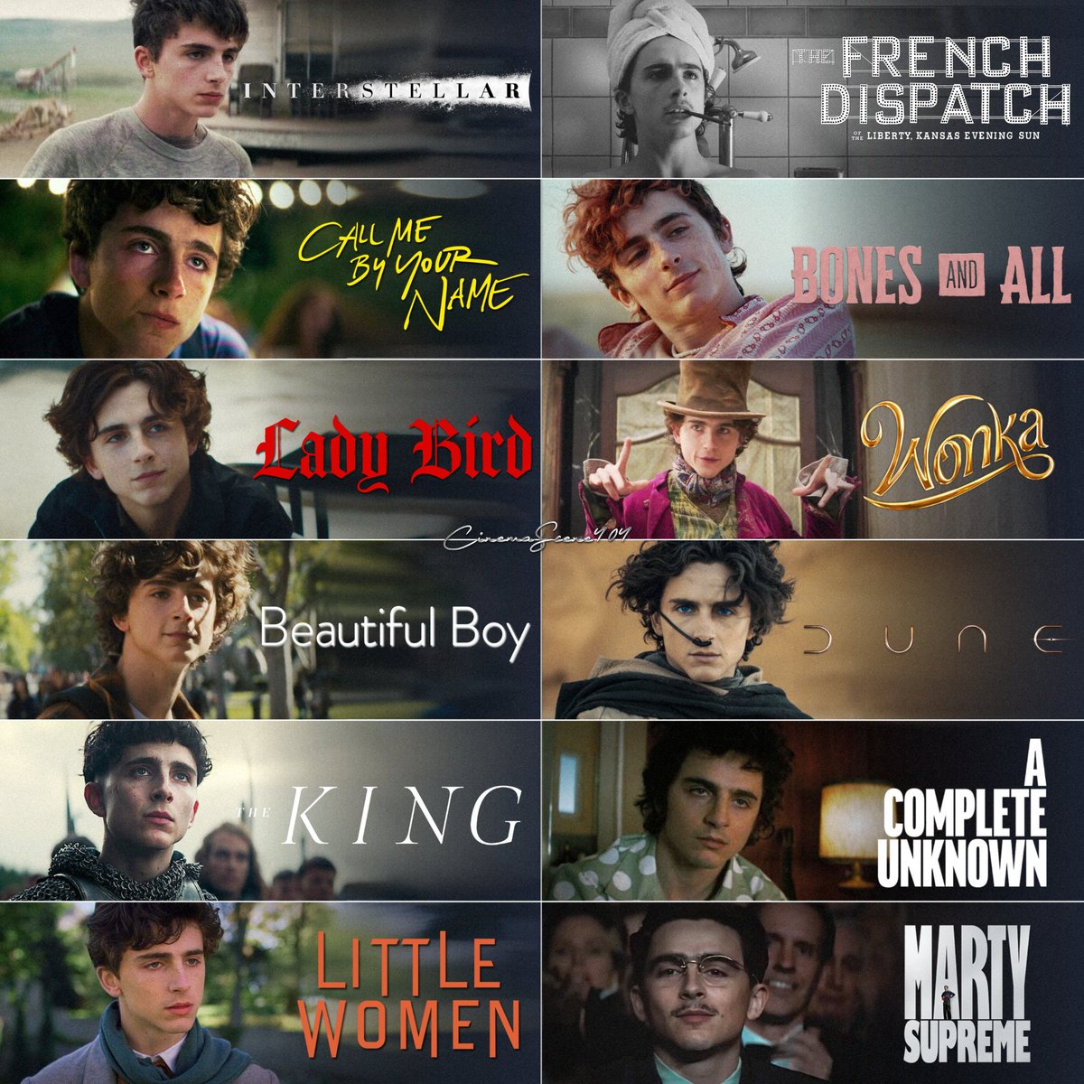 CinemaScene404's tweet photo. What's your favorite Timothée Chalamet movie? https://t.co/4mR42U33V7
