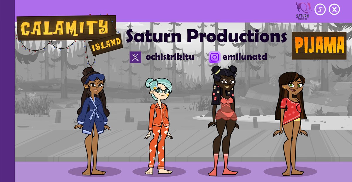 Huntersash1's tweet image. Hello everyone! Today, together with @Ochistrikitu  we got to work on Calamity’s Pajamas!

Thanks to @saturn26057  for the opportunity, and to @Ochistrikitu  for the great help.🌟💕

#calamityisland