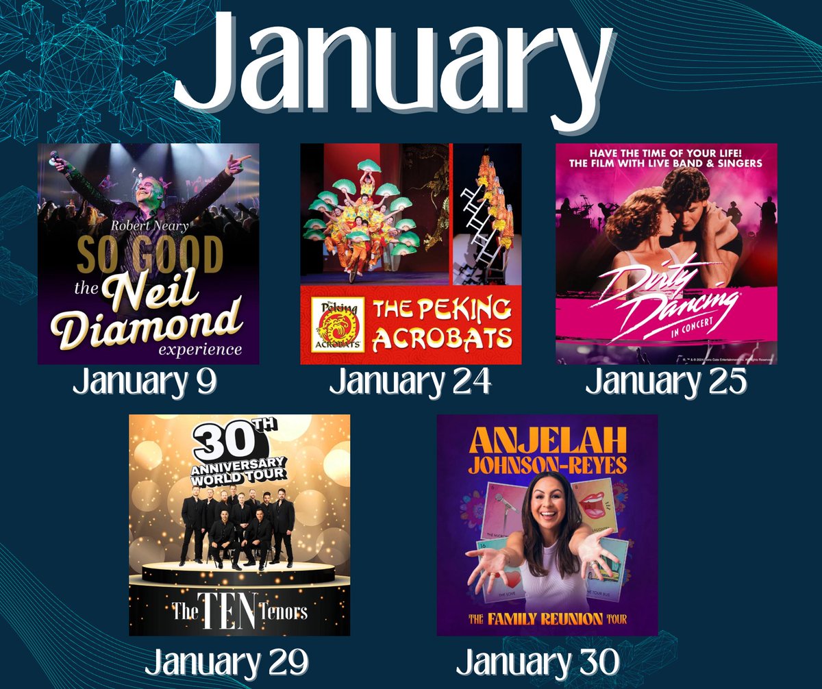 January at the Craterian is jam-packed 🎭
Live music, comedy, and unforgettable performances are filling the calendar. Start the year with a night out—check out January shows at craterian.org.

#CraterianTheater #Craterian #MedfordOregon #SouthernOregon #RogueValley