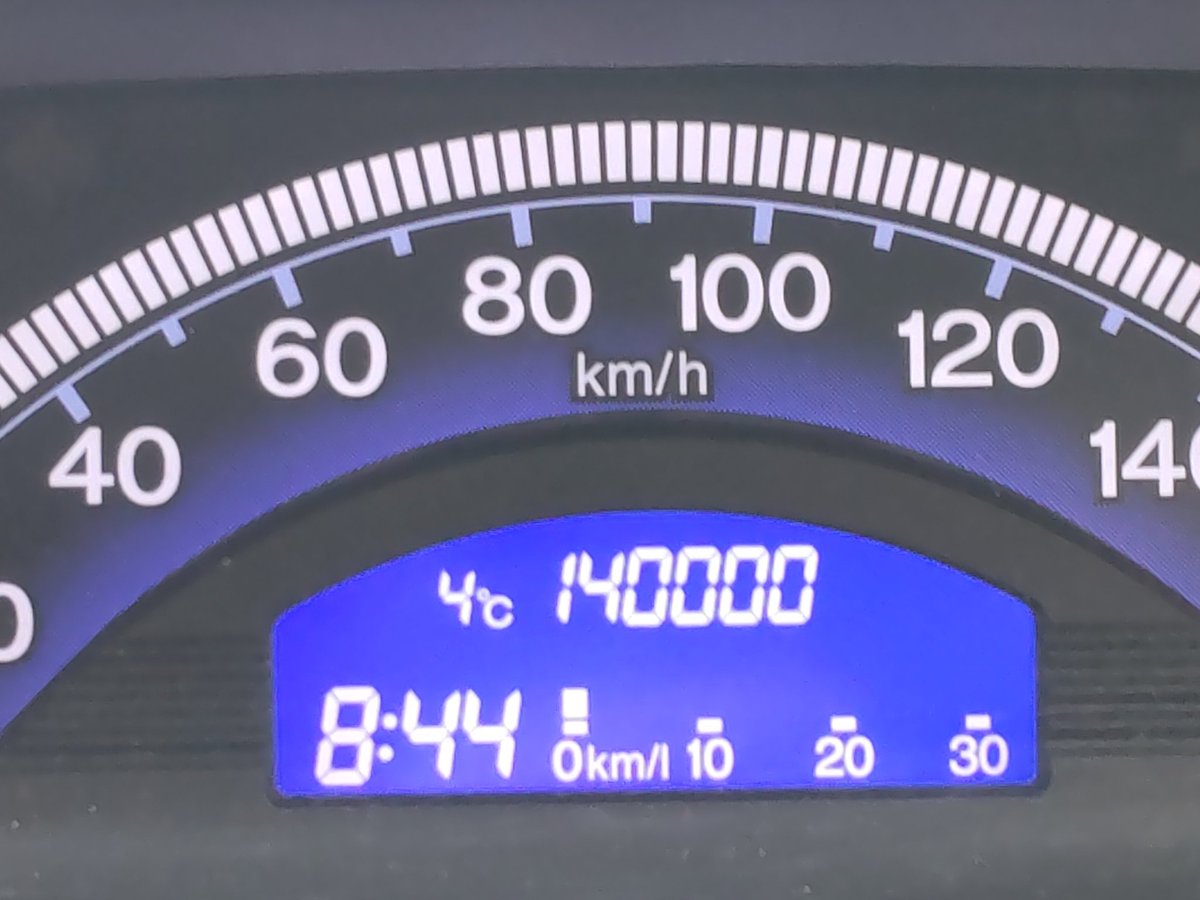 もうこんなに😅 ずいぶん走ったですﾈ そろそろ交換したいけど🚗 でも