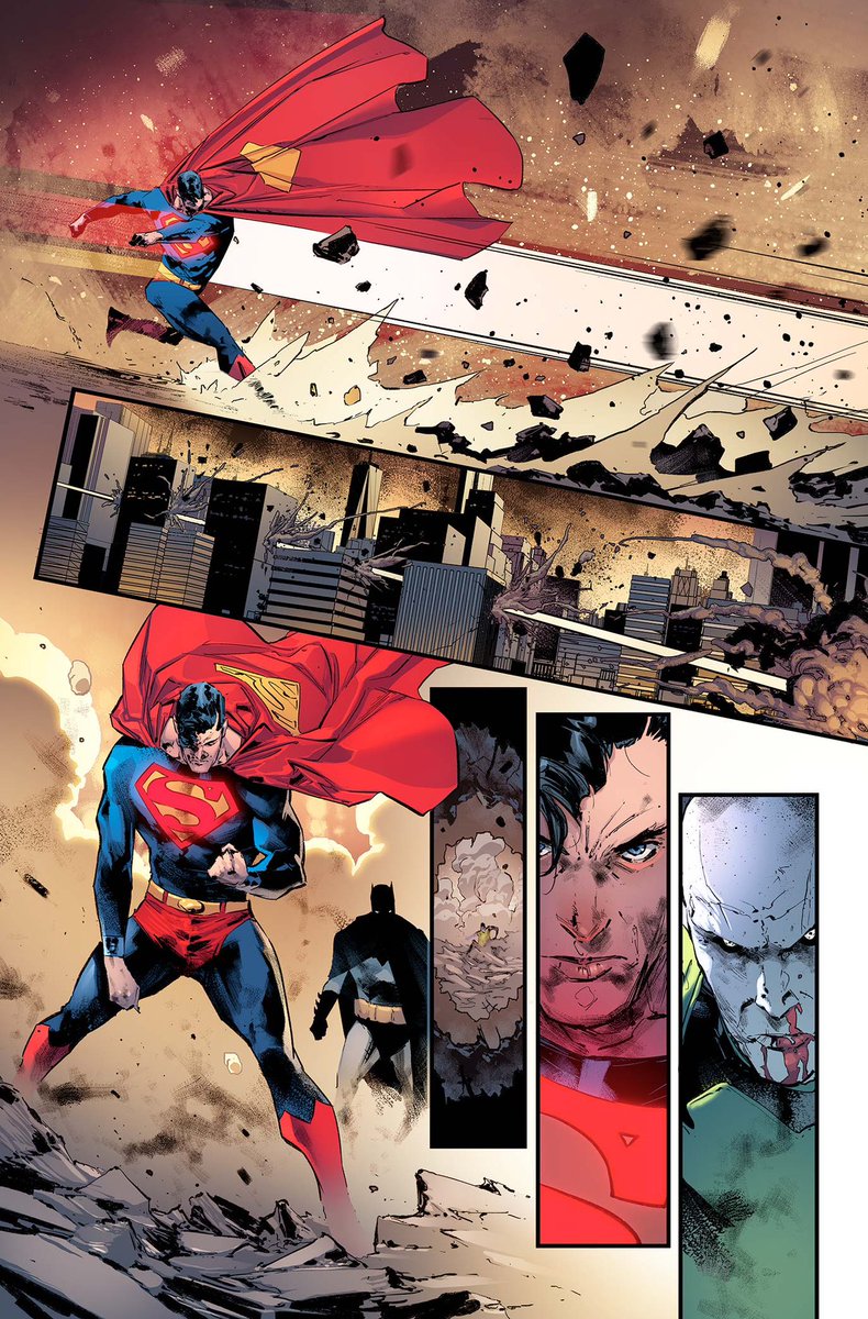 CQuill97's tweet image. The way Jorge Jimenez draws action scenes with Superman is just 🤯🤯