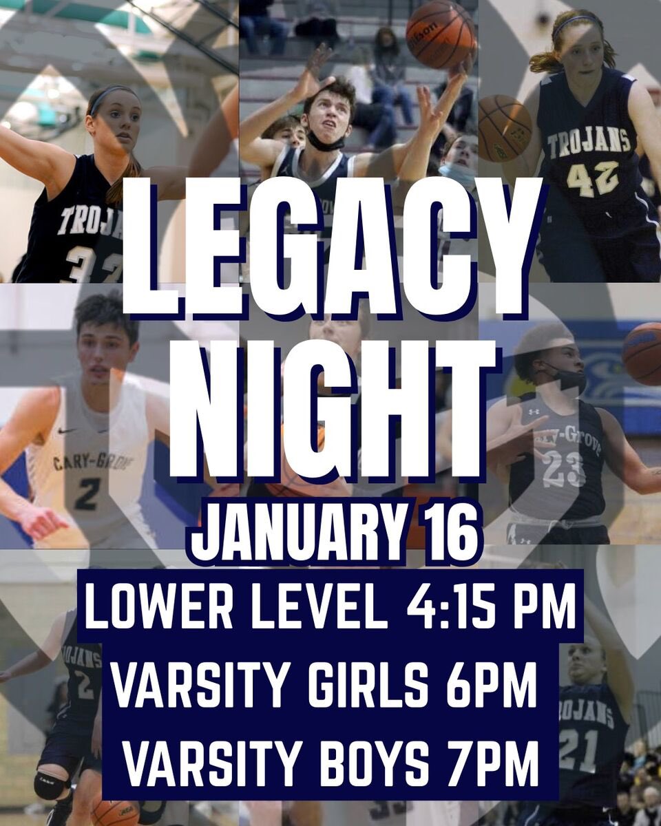 CG basketball is looking forward to having back any &amp; all alumni for a special night as we recognize the past embrace the future.

More info regarding a post game celebration will be blasted out soon. We look forward to having all of the Trojans back to help us fill the Fitz!