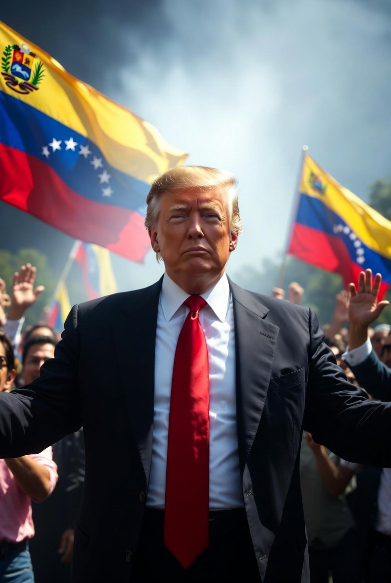 ByKatgirl's tweet photo. @petrogustavo Donald Trump es el libertador de Venezuela y América. 🇺🇲🤝🌎 https://t.co/6KMSVdIVHC