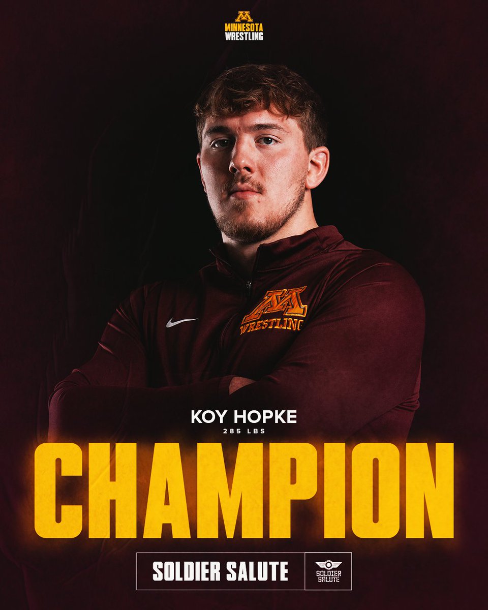 Koy Hopke ran through the heavyweight field as he took home the title at the Soldier Salute!

Recap: z.umn.edu/ayxq