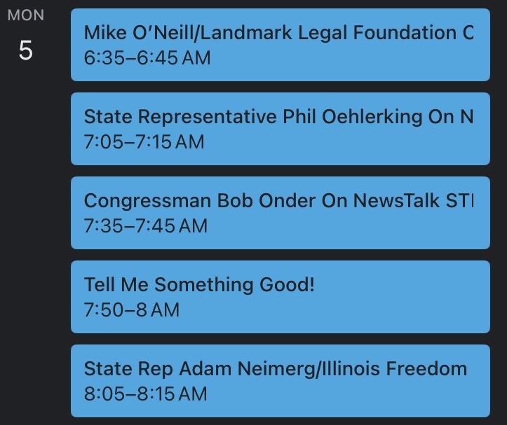 AVPMikeFerguson's tweet photo. On Monday’s @NewstalkSTL morning show:
Are there any constitutional issues w/ the capture of #Maduro? @LandmarkLegal’s Mike O’Neill discusses that with us.
We’ll have 2026 outlooks for both #MOLEG (with Rep @missouri4philip) & the #ILAssembly (Rep @adamniemerg from the @ILFreedomCaucus)
Also, @RepBobOnder discusses what’s next regarding #Venezuela.
And, of course, @SmoosieQ tells us something good at 7:50.
@BobOnderMO @ProducerJerome