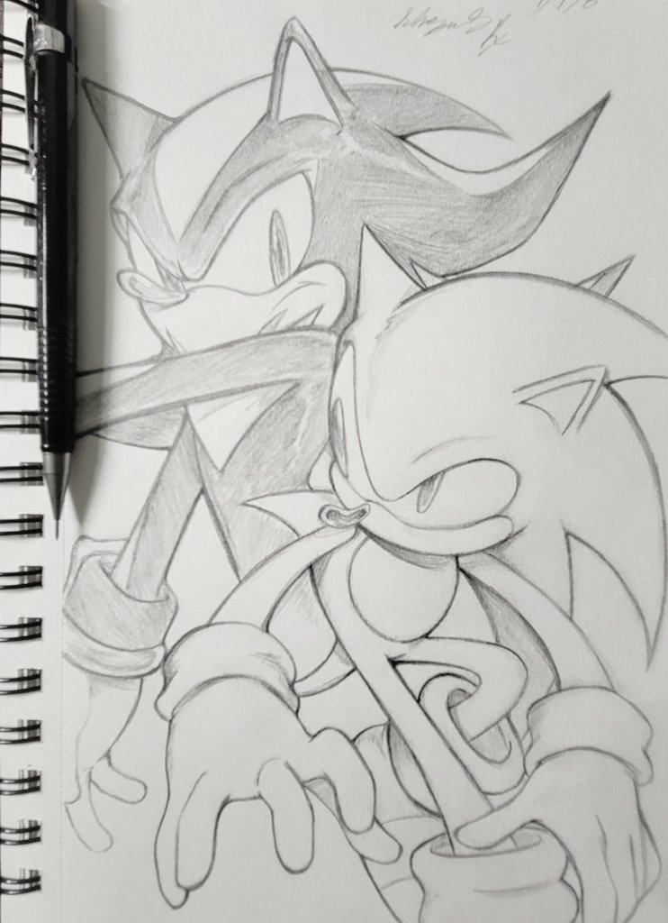 KhezuSP's tweet image. What if Shadow and Classic Sonic teamed up?