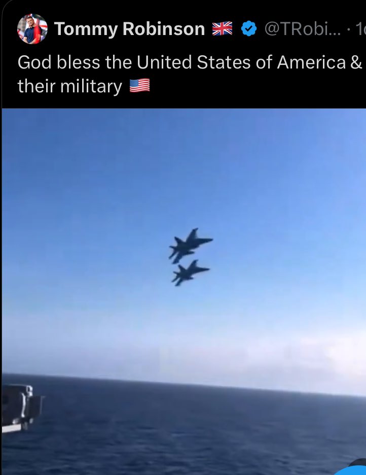 LouiseRawAuthor's tweet image. He salutes the US military

He says he’d fight for the IDF…

and says he WOULDN’T fight for the UK!

Yet mugs out there still believe this coke-addled rent-a-fash is a patriot 🤣