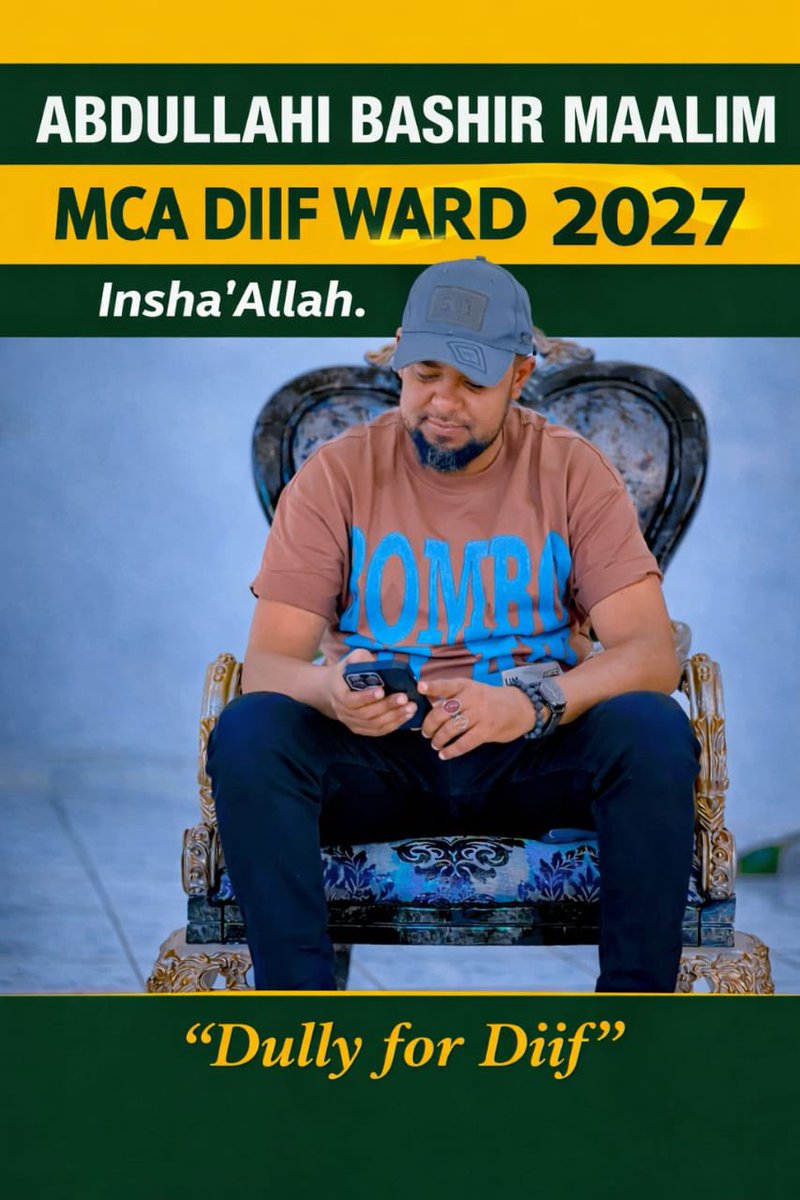 abdullbashir's tweet photo. Congratulations, my friend Duly Bash, on your endorsement for the Diff Ward MCA seat. I have known you since our school days in Sabunley Secondary School, Wajir County, and you have always proved your leadership skills.

I know you will definitely make a great representative for the people of Diff as the race begins. I wish you the best of success ahead.