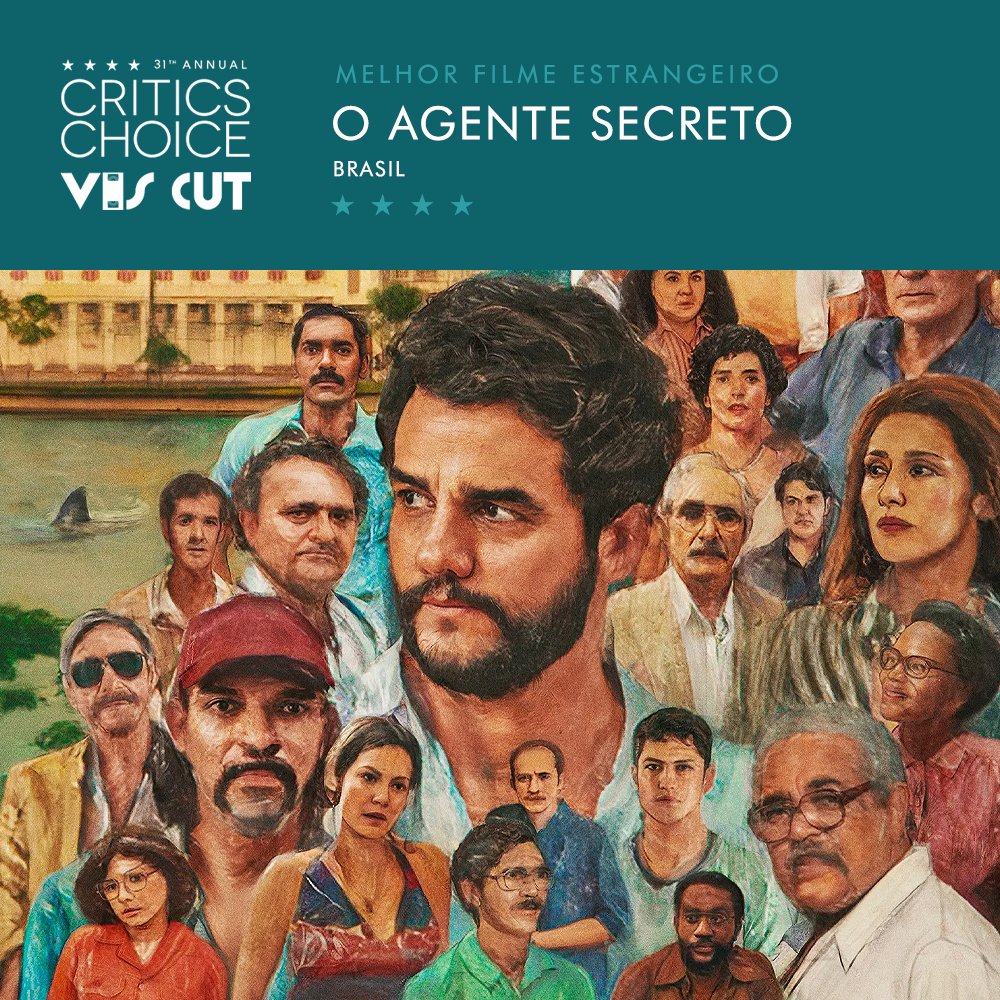 🏆 Vencedores do #CriticsChoice

Melhor Filme Estrangeiro
• O Agente Secreto 🇧🇷