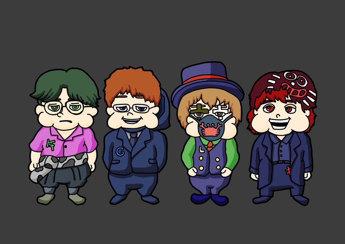 TOP4🔥 #絵 #イラスト #Top4 #牛沢 #ガッチマン #レトルト #キヨ