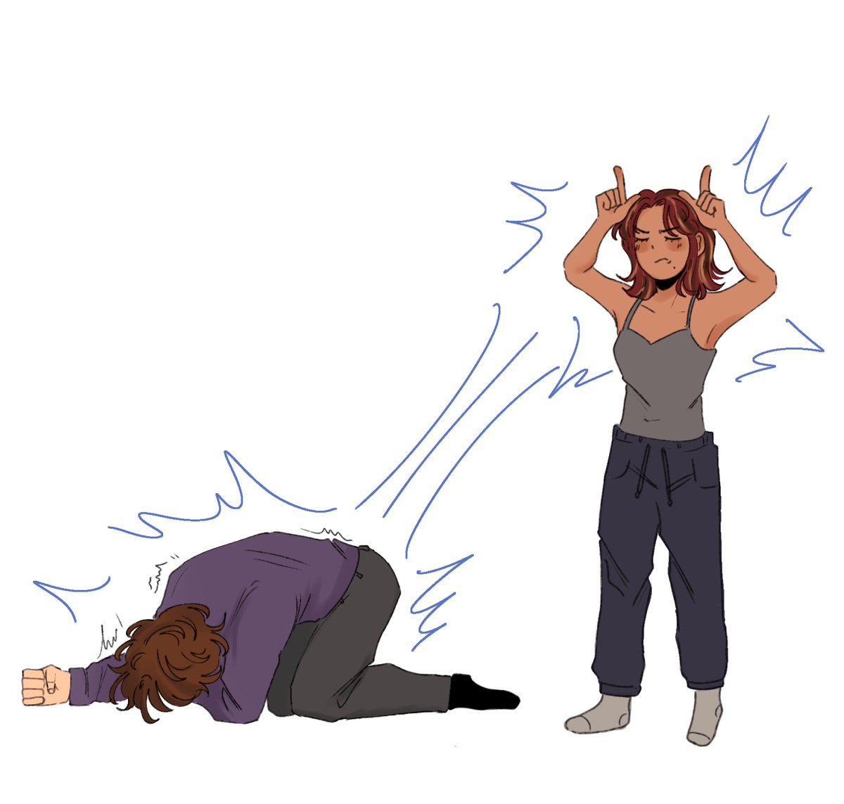 Stupteart's tweet image. Projecting my period cramps onto Michael Afton #Fnaf #fnaf2movie #Michaelafton