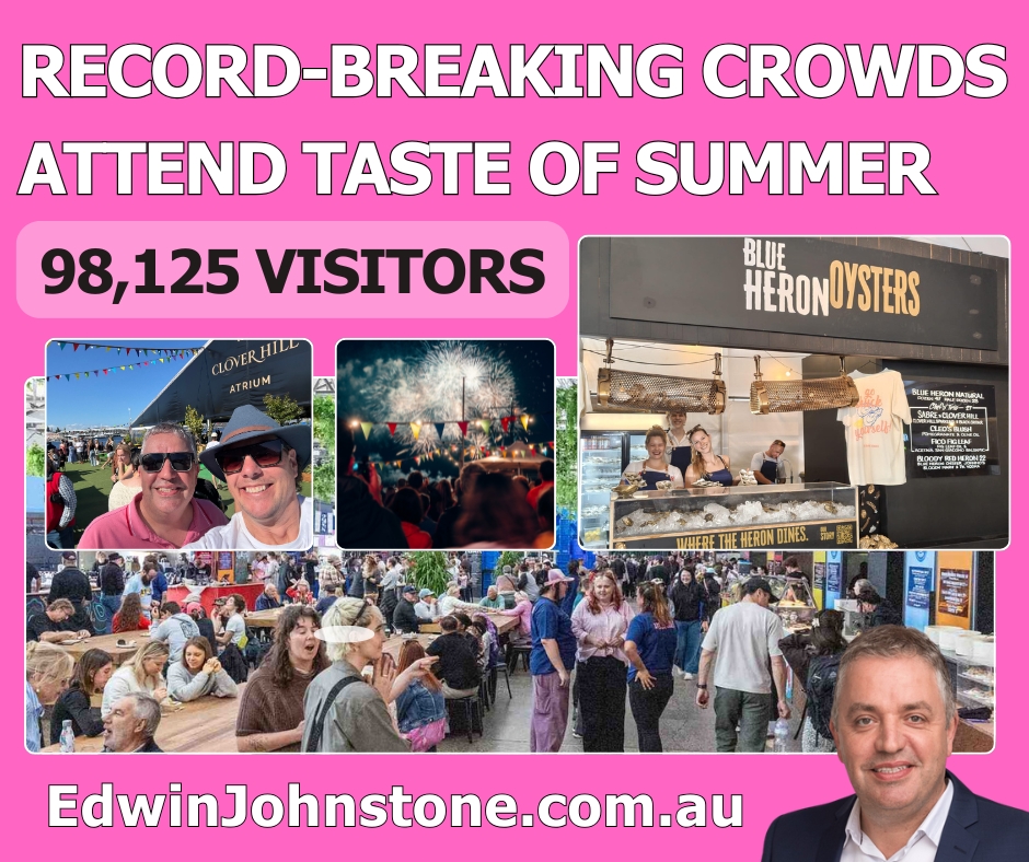 edwinjohnstone's tweet photo. A record-breaking #tasteofsummer festival has concluded on Hobart’s waterfront, attracting 98,125 visitors over 8 days, with 1 in 3 attendees travelling from interstate or overseas.

More: https://t.co/uUHf2e6TOL
#tastasteofsummer #hobartbusiness #hobartsmallbusiness https://t.co/bFxbFhhIgh