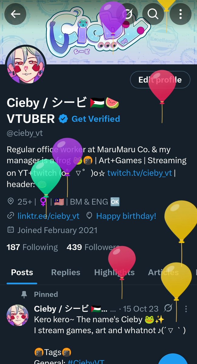 Cieby / シービ 🇵🇸🍉 VTUBER tweet media