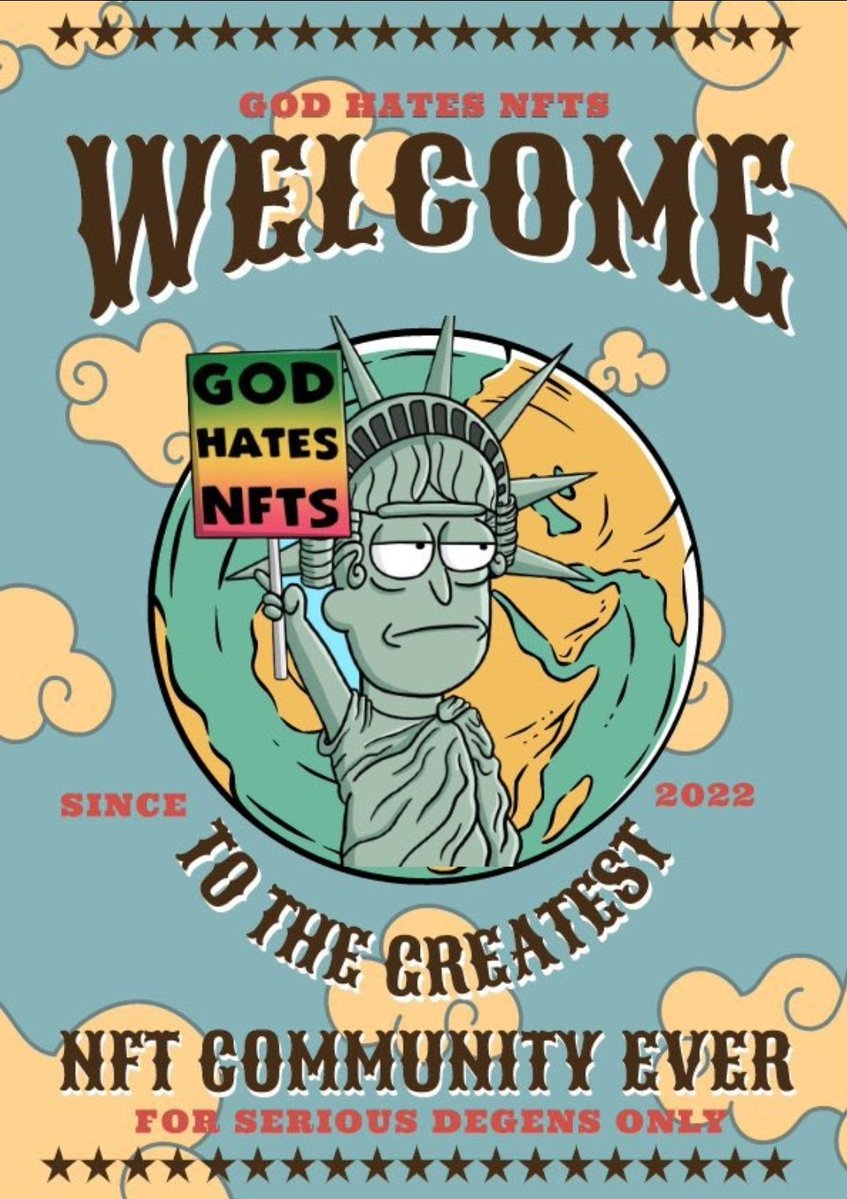 <a href="/peylay73/">Peylay</a> <a href="/GodHatesNFTees/">God Hates NFTs 🐇</a> <a href="/SrPeters/">Sr Peters</a> <a href="/ApeHaterClub/">Ape Hater Club </a> <a href="/JohnsJesse2/">wood</a> Congrats brotha <a href="/JohnsJesse2/">wood</a>! Thanks for always being so generous and awesome <a href="/peylay73/">Peylay</a> ! We are <a href="/GodHatesNFTees/">God Hates NFTs 🐇</a> !