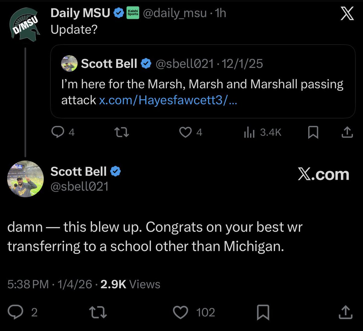 sbell021's tweet image. Michigan State just experienced its biggest football win in four years. The Pat Fitzgerald era is off to an emphatic start.
