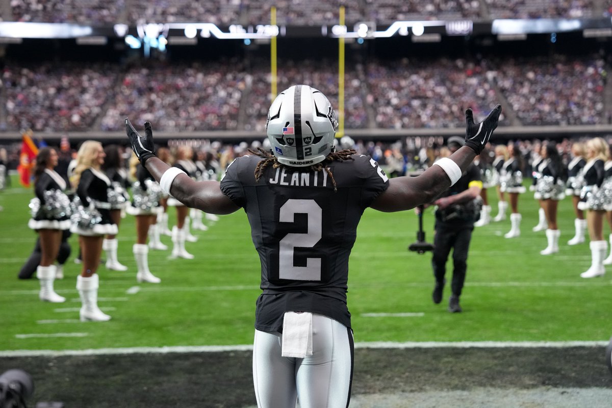 Raiders rookie single-season scrimmage yards record:

1,321 — Ashton Jeanty
1,316 — Josh Jacobs