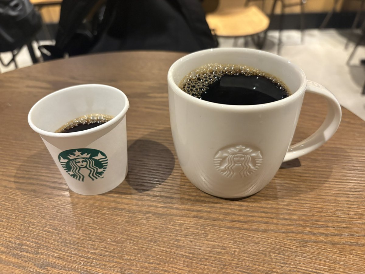 13Ast's tweet photo. 今日から仕事なので景気付けにコーヒー頼んだら別の味付けのコーヒーも出してくれました！
それではいただきます https://t.co/YQOFsrDNjK