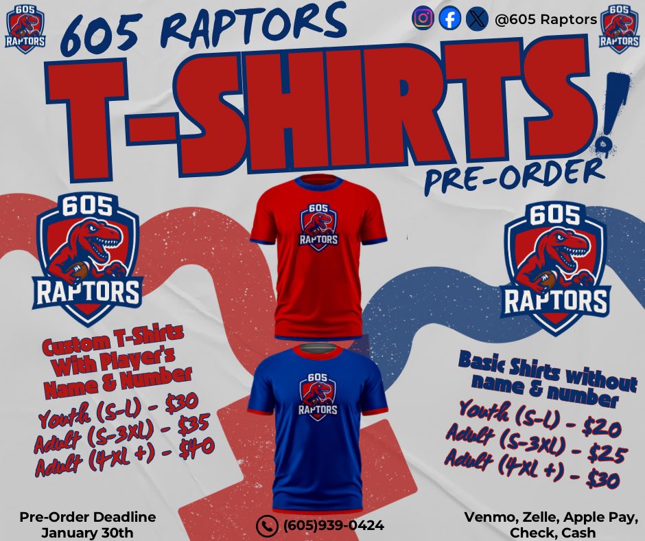 605 Raptors Football tweet media