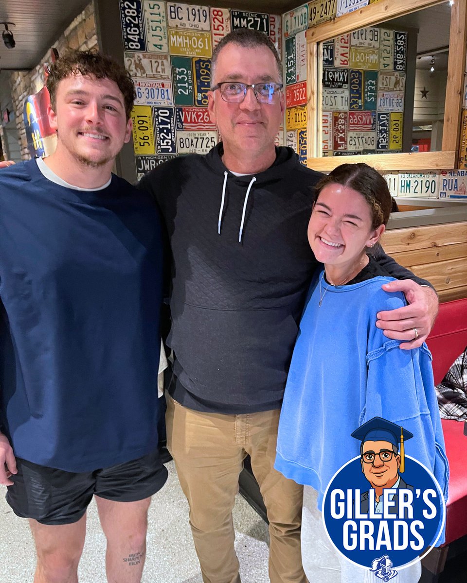 Sibling #GillerGrads Micah Whittle '19 and Shea Whittle '21 were spotted enjoying BBQ at The Smoke Pit! #foreveraKnight💙🤍