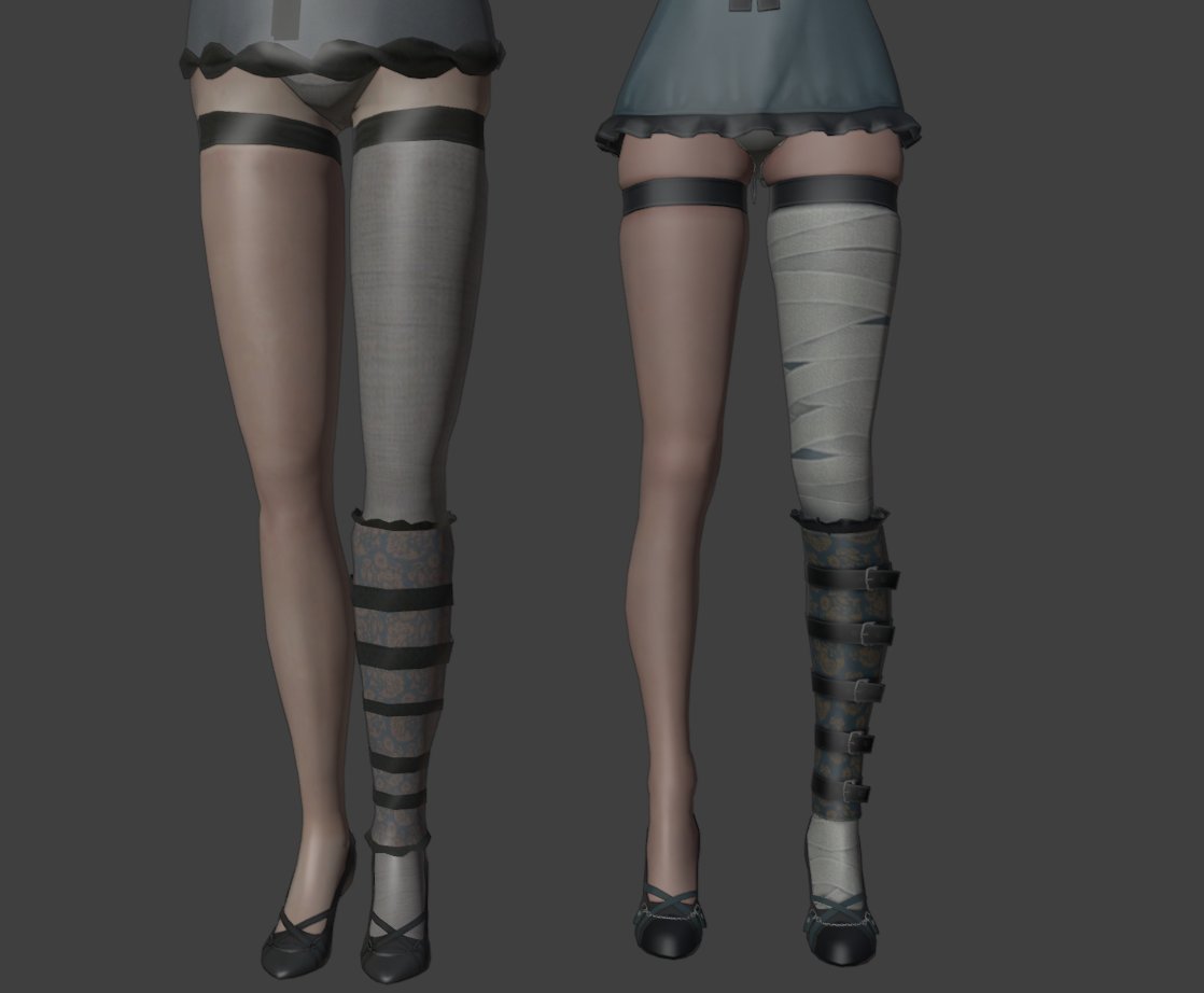 Kaine from the og release compared to her Rein model, which I'm pretty sure is the same as the 1.22 model. Og seems to be a bit taller but they have different body propertions so scaling them together is a hassle. Blue skin (from Tyrann) is visible under the bandages in 1.22.