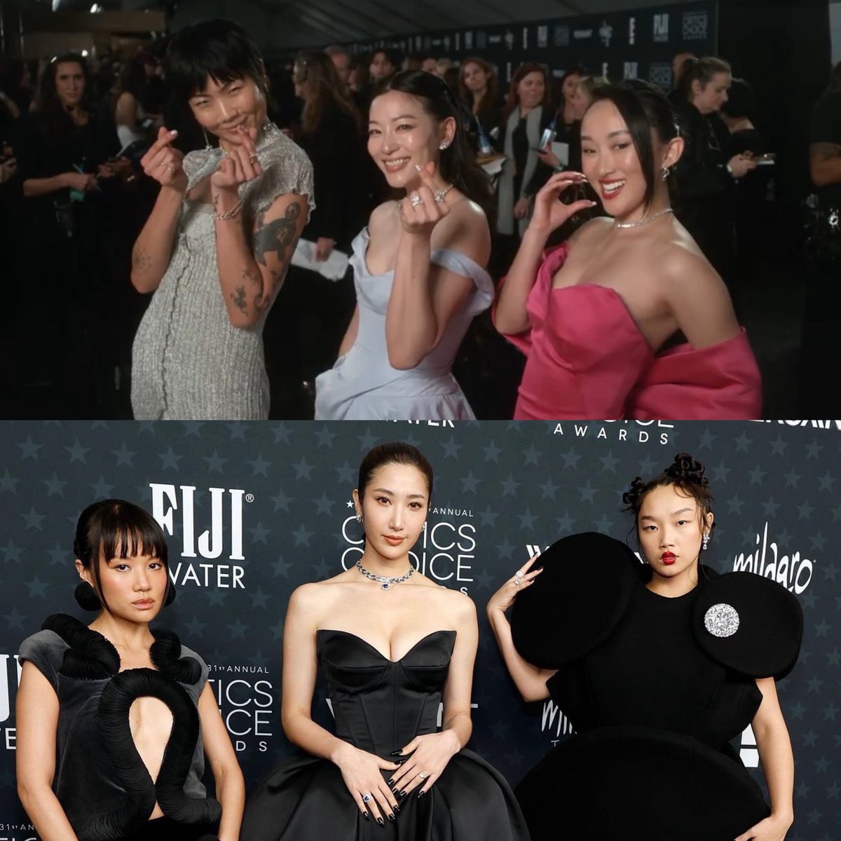 desolatist's tweet image. DOUBLE HUNTRIX AT THE CRITICS CHOICE AWARDS!!!!!!!