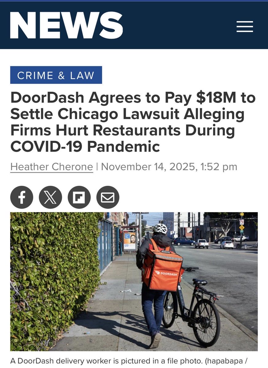 oddsdrive's tweet image. 📰 Big News for Restaurant Owners: DoorDash Settles for $18 Million in Chicago COVID Fee Case. The lawsuit claimed delivery platforms hurt independent restaurants when we needed support most. This is a major step toward fairness in third-party delivery. Protect your profits! ✊…