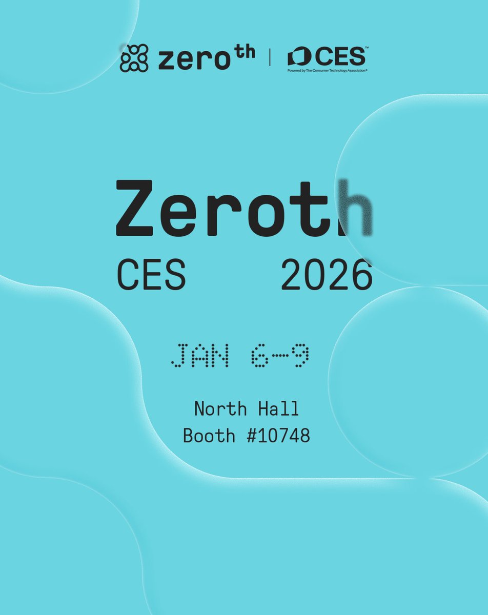 zeroth_2025's tweet photo. Zeroth at CES 
📍 January 6–9 · Las Vegas

Arriving soon at @CES 2026,
Zeroth embodies its core philosophy as the tangible warmth of daily life.

📍 Visit us at North Hall · Booth #10748 https://t.co/JzYZeHPSXD