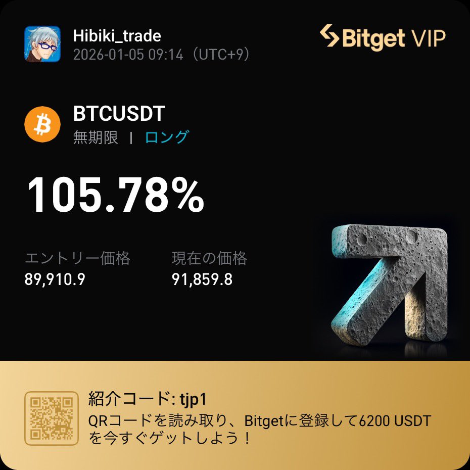 おはロング継続中 10000ドル抜かせてくれ #BTC