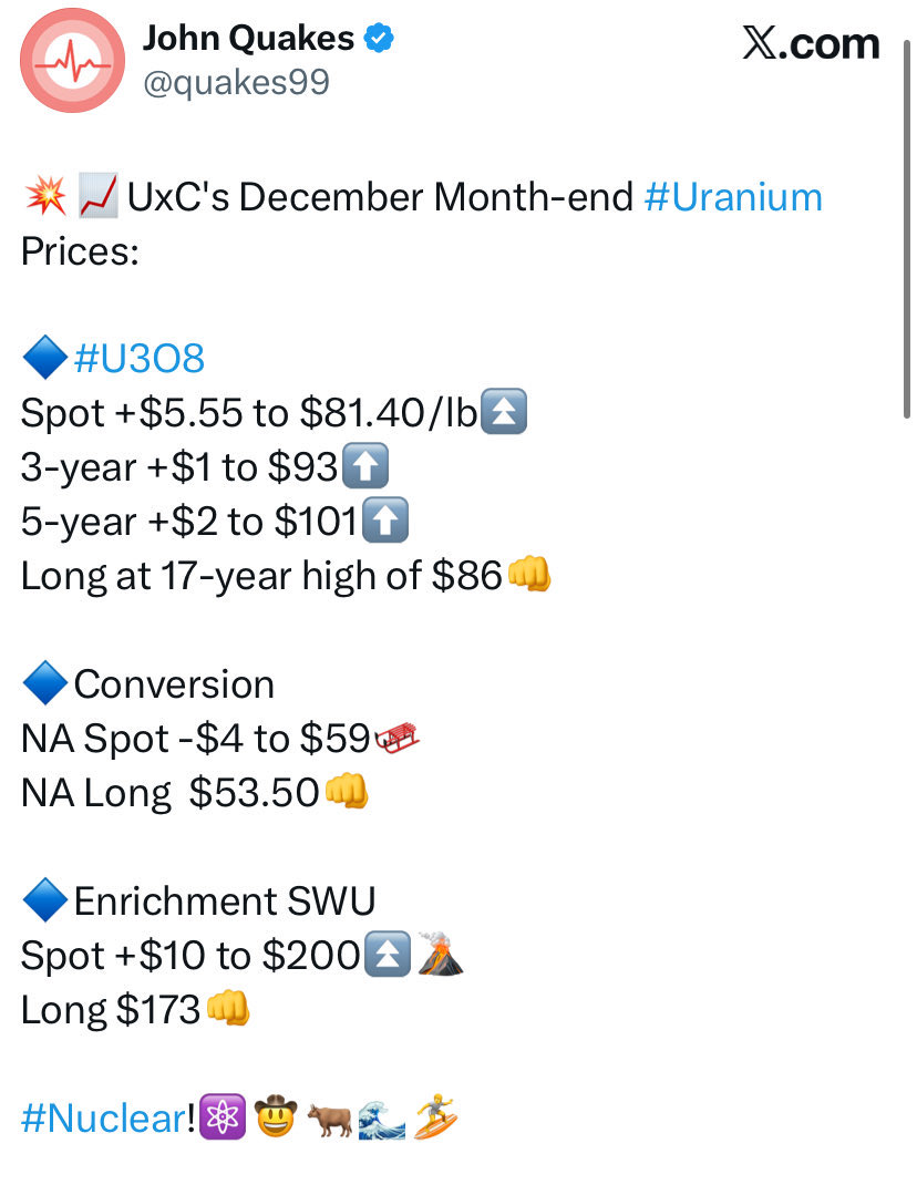 Uranium >80 USD/lb & soon going to >100 USD/lb Lotus Resources (LOT) Market  Cap with AISC 45 USD/lb uranium: 0.25 AUD/sh * 2.72B shares =680M AUD =455M  USD Scenario: Earnings 20 USD/lb *