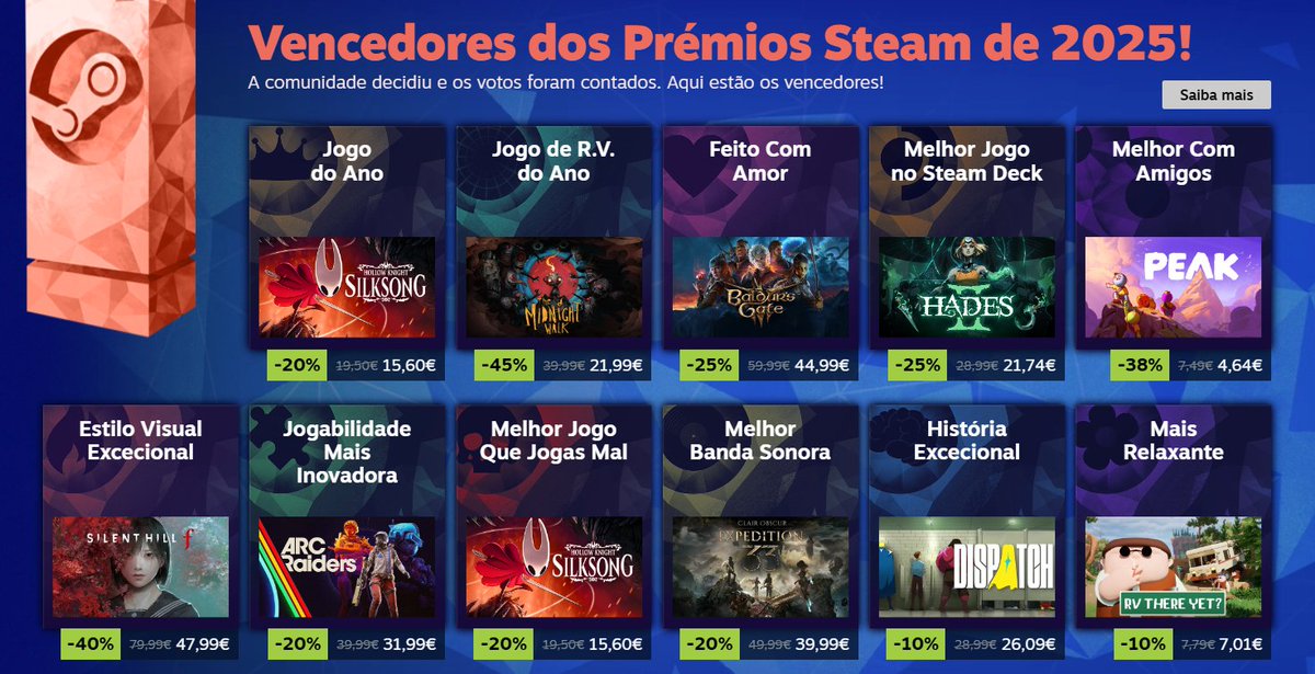 playersforlifeX's tweet image. Congrats to Hollow Knight: Silksong (2025 Steam Awards Game of the Year)! Despite Clair Obscur: Expedition 33, Team Cherry's innovative gameplay shined. 

🔗 playersforlife.com/2026/01/05/cla…
#SteamAwards #GamingCommunity