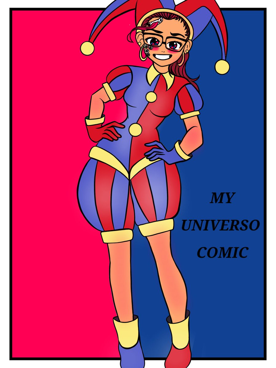 MYUNIVERSOCOMIC's tweet photo. Un pequeño fanart para @isahotskii de su cover A LITTLE BIT BAD - TADC SWAP de su avatar como Ponmi y Pox https://t.co/266KKBiA1s