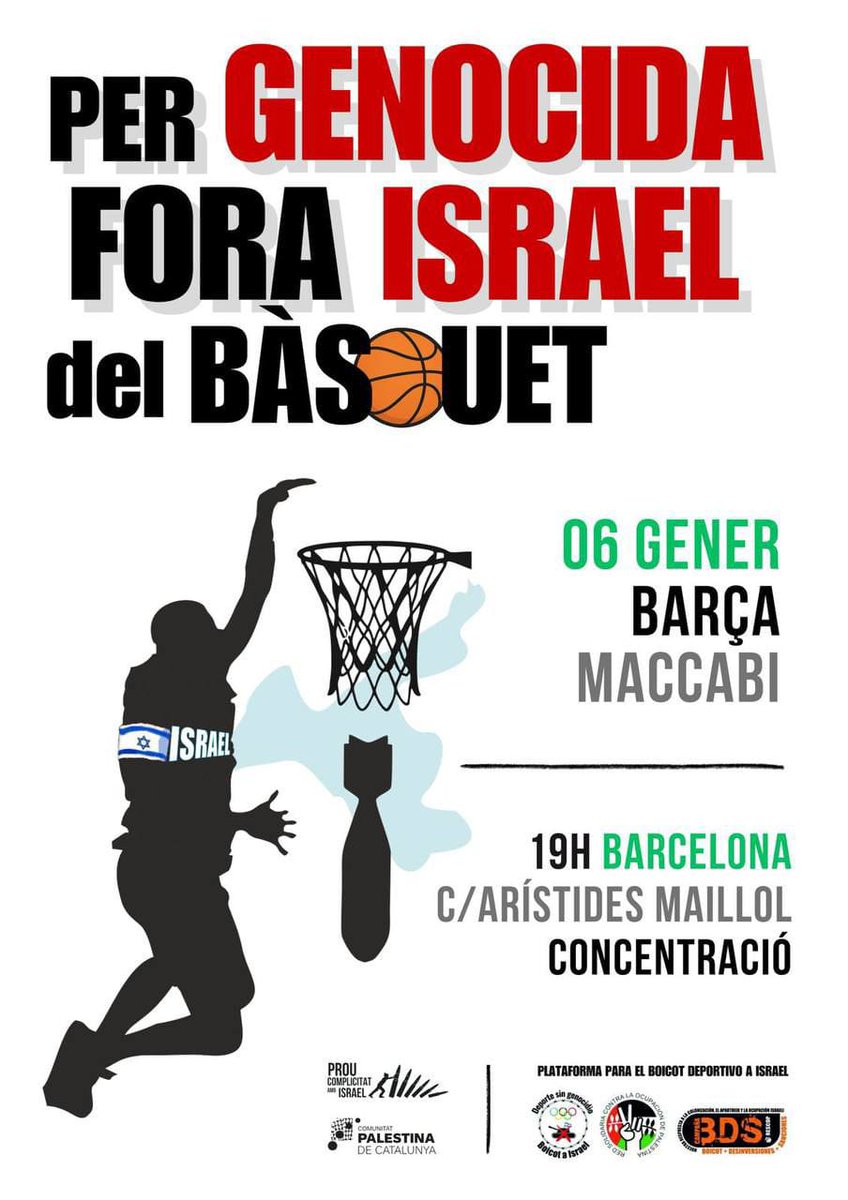 Prou complicitat!
Boicot Israel!

👑6 de gener · 19h · Palau Blaugrana