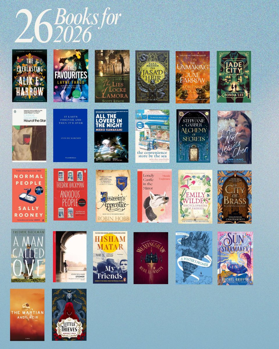 nevervale's tweet image. 26 for 2026 take 2 because i changed some books