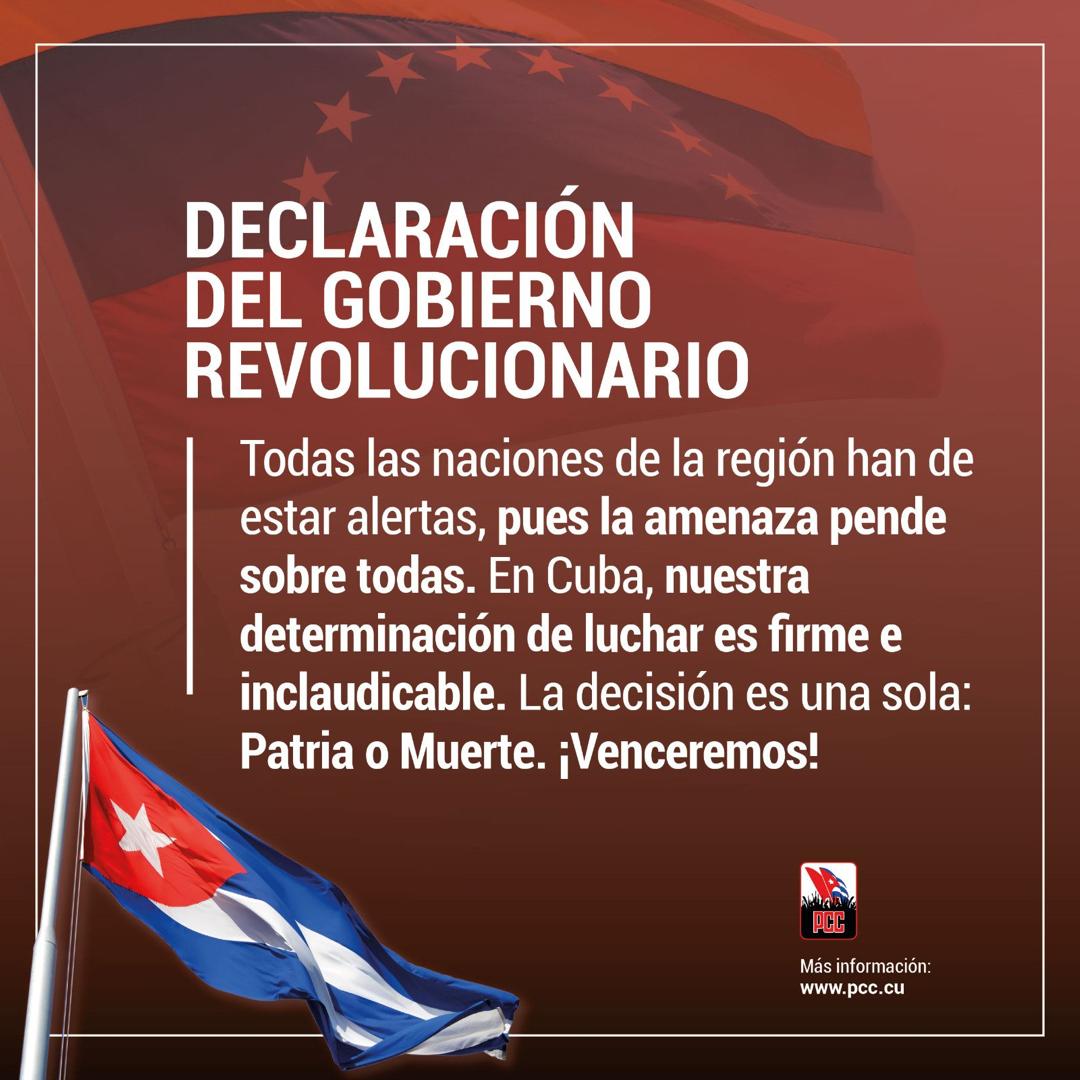 Fidel: La orden de alto el fuego no será dada jamás, cuando implique claudicar ante el enemigo. 
No puede haber soluciones basadas en capitulaciones ni concesiones.
La victoria definitiva será nuestra por difíciles que sean las circunstancias en que se desarrolle la lucha.