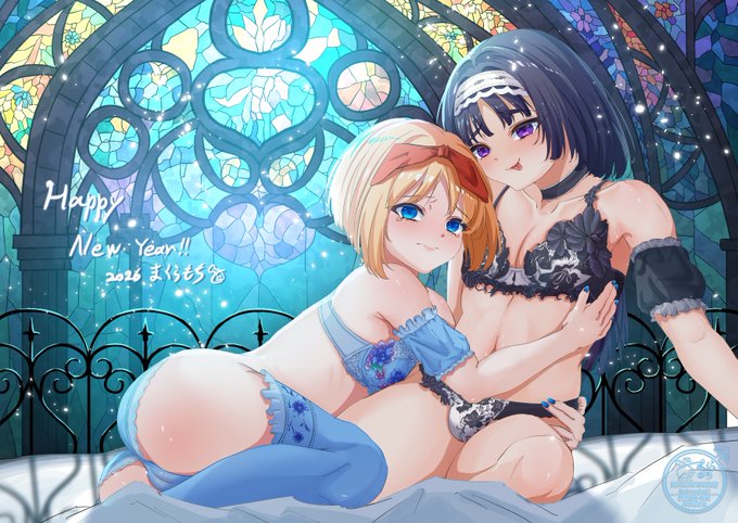 原稿中の×カップル新年イラスト 今年は同人誌出す以外にも、絵描き活動でやりたいことが色々あるので頑張ります! よろしくお願いします。