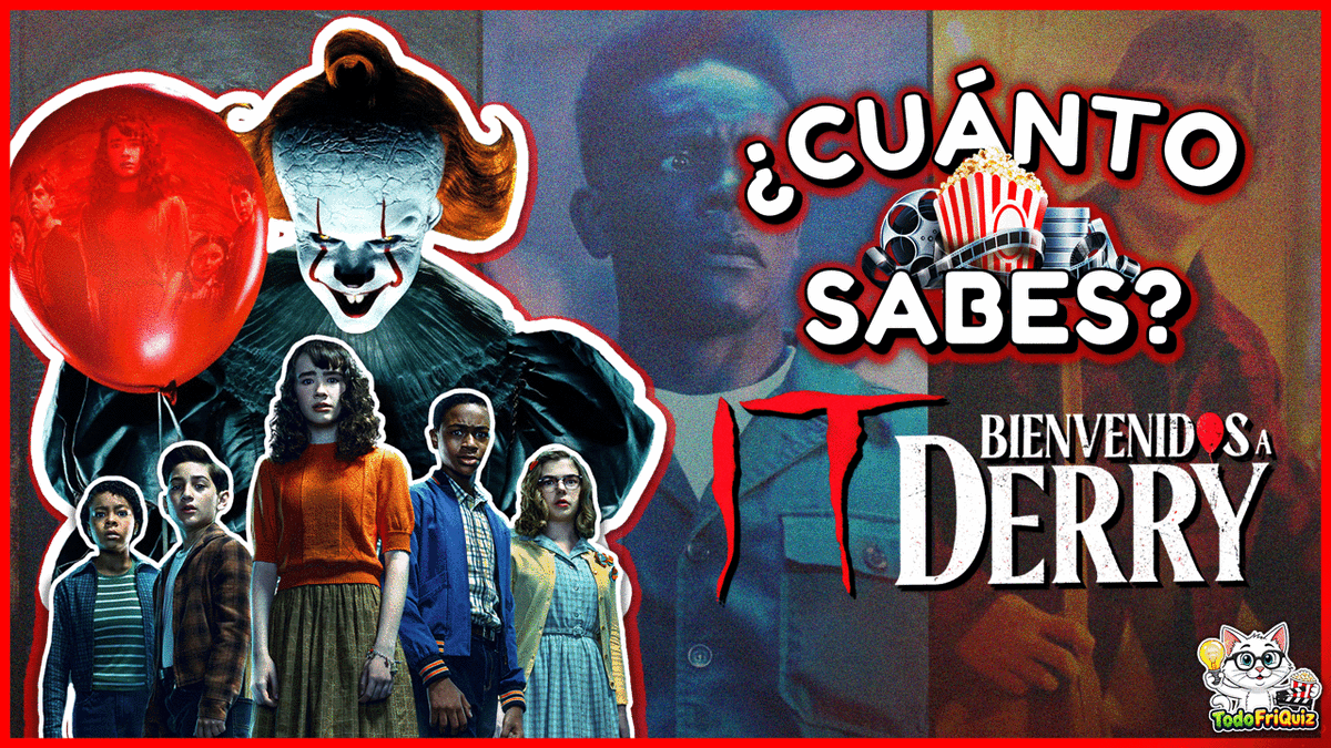 TodoFriQuiz's tweet photo. 🎈¡IT: Bienvenidos a Derry! 🎈
Pon a prueba tus conocimientos sobre esta serie con nuestro quiz y descubre cuánto recuerdas de la historia más aterradora.

👉Accede aquí: https://t.co/4dQMA2lIMI

#ITBienvenidosADerry #BienvenidosADerry #stephenking #pennywise  #billskarsgard https://t.co/lOf9rK93OW
