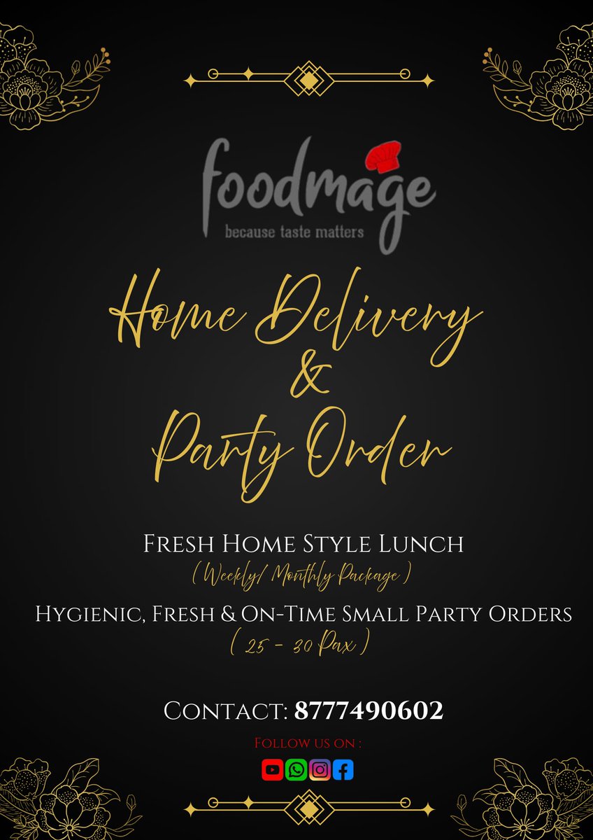 foodmage2020's tweet photo. FOODMAGE IS BACK ! ❤️
-Freshly Curated, 
-Introducing our new avatar, 
-Bringing you reliable, hygienic &amp; home-style food!
🎉 Small party orders accepted (25–30 people).
📦 Weekly &amp; monthly home delivery plans.
🥗 Healthy, hygienic &amp; soul-satisfying food.
#Foodmage #HomeDelivery https://t.co/yWXHCqpiHD