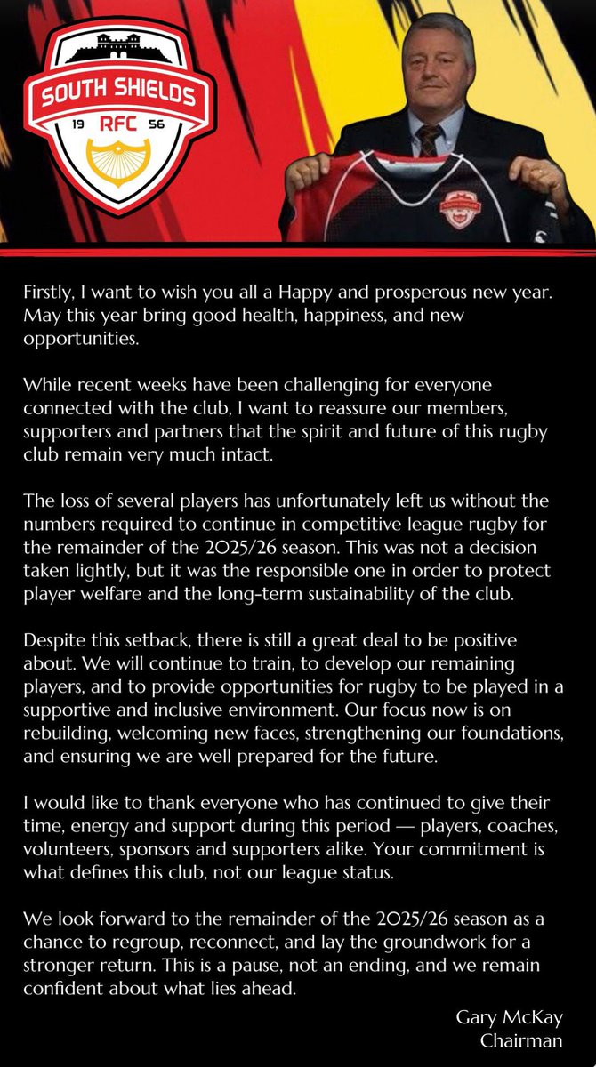ShieldsRugby's tweet photo. 𝐂𝐇𝐀𝐈𝐑𝐌𝐀𝐍 𝐒𝐓𝐀𝐓𝐄𝐌𝐄𝐍𝐓
We’re still here! Take a read of our Chairmans statement.

#WeAreShields https://t.co/fDhMUiptpv