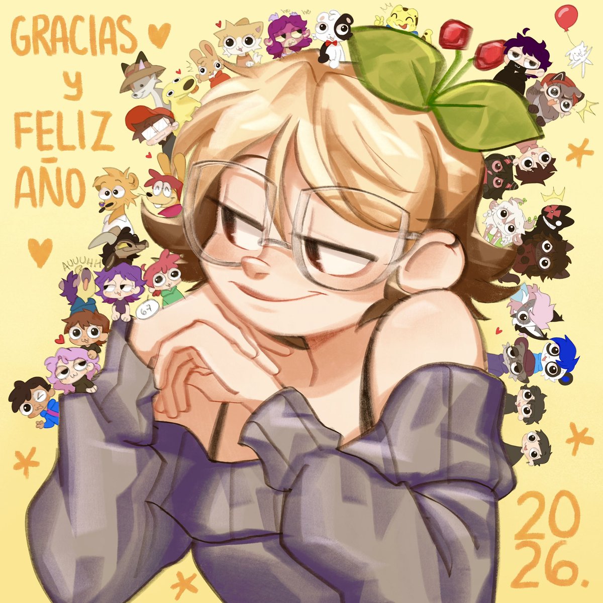se q he tao ausente este año aki en tuister pero kiero volver ola perdonemen
hice mi dibujoto anual en donde dibujo a todos mis amikos y los que conocí este 2025, muchas gracias por tanto cariño🩷