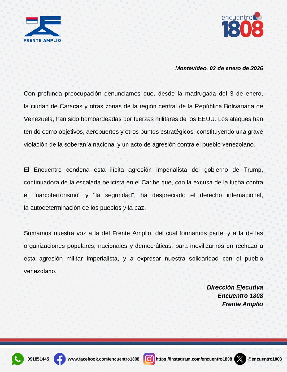 Encuentro 18 de Agosto - Frente Amplio (@encuentro1808) on Twitter photo 