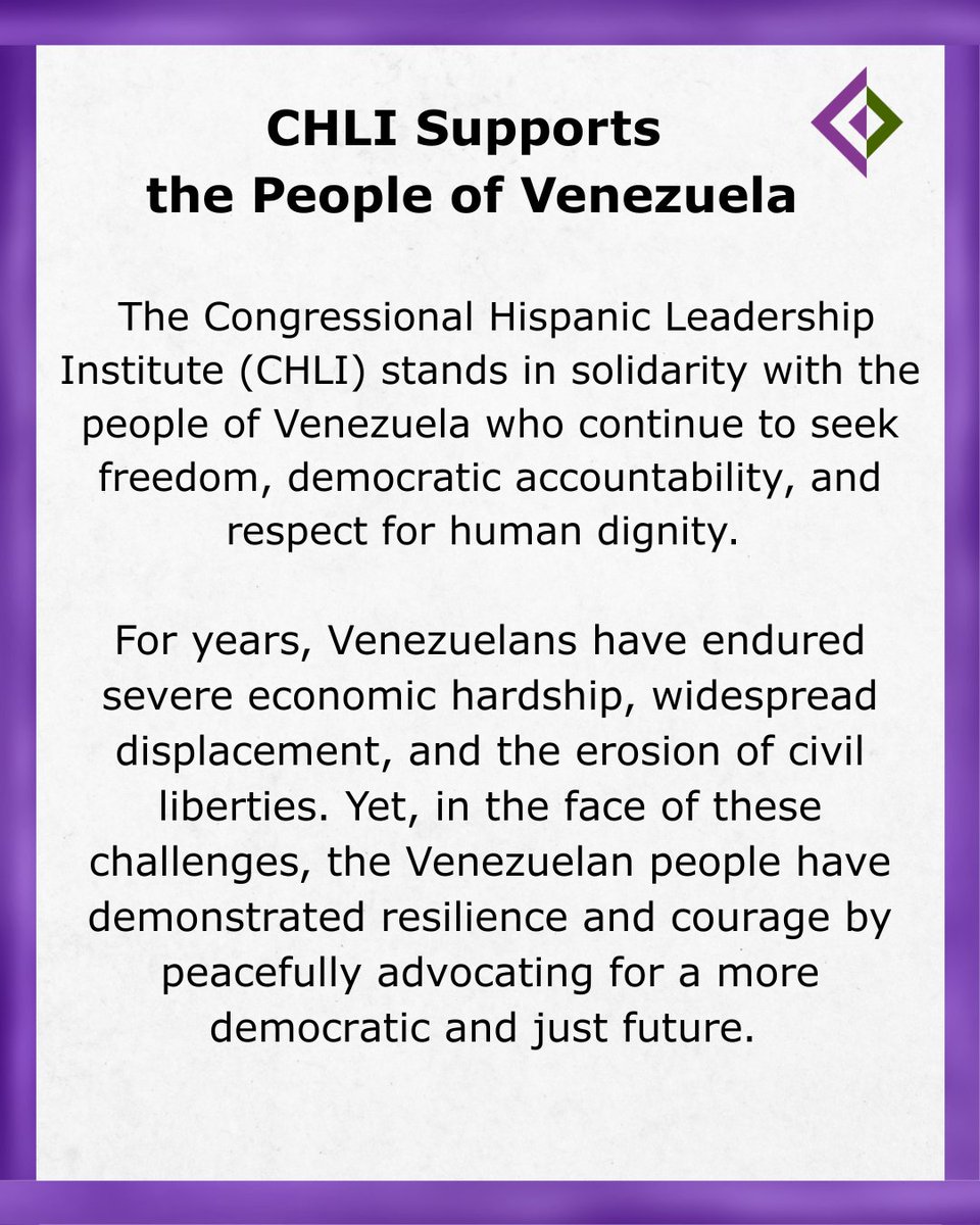Congressional Hispanic Leadership Institute (CHLI) tweet media